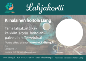 Lahjakortti hyvinvointiin