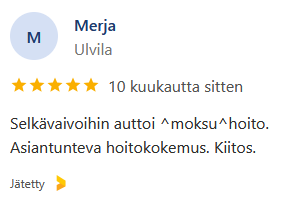 Arvostelu Kiinalainen Hoitola Liang Pori